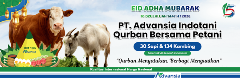 Advansia BerQurban 30 Sapi 134 Kambing untuk Petani